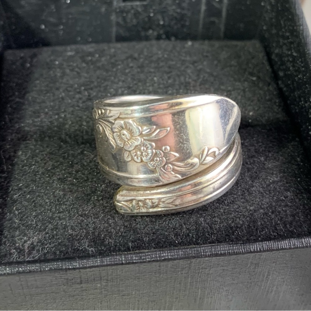 Vintage Silver Plated Oneida Spoon Ring size 9